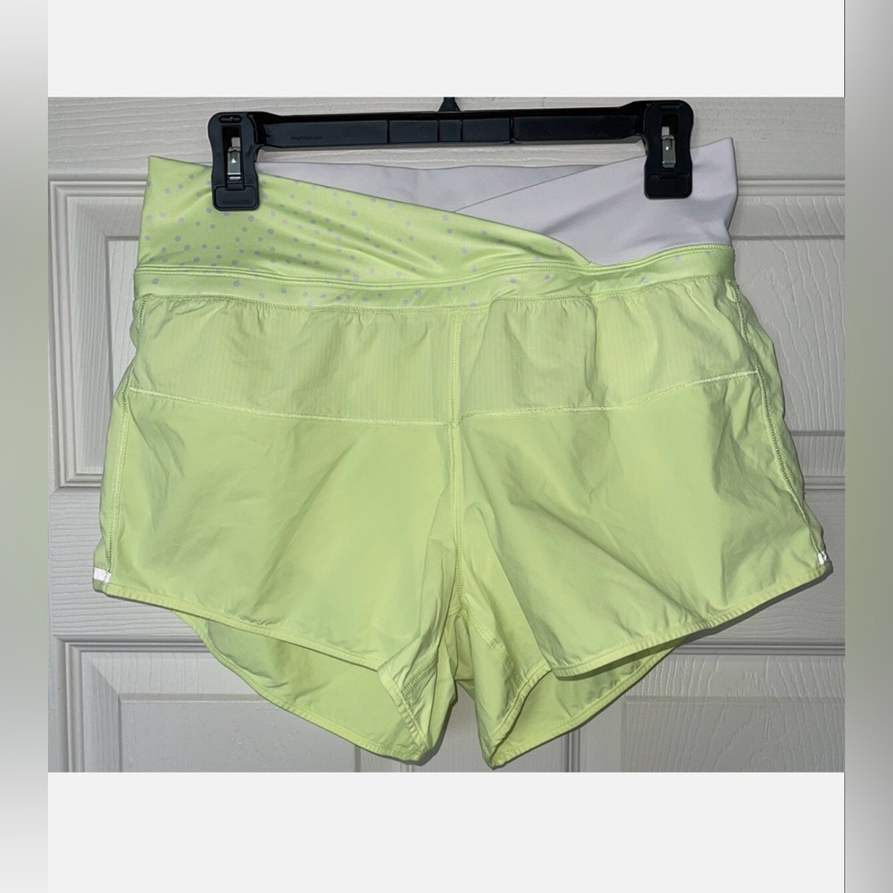 lululemon athletica Light Yellow Athletic Shorts